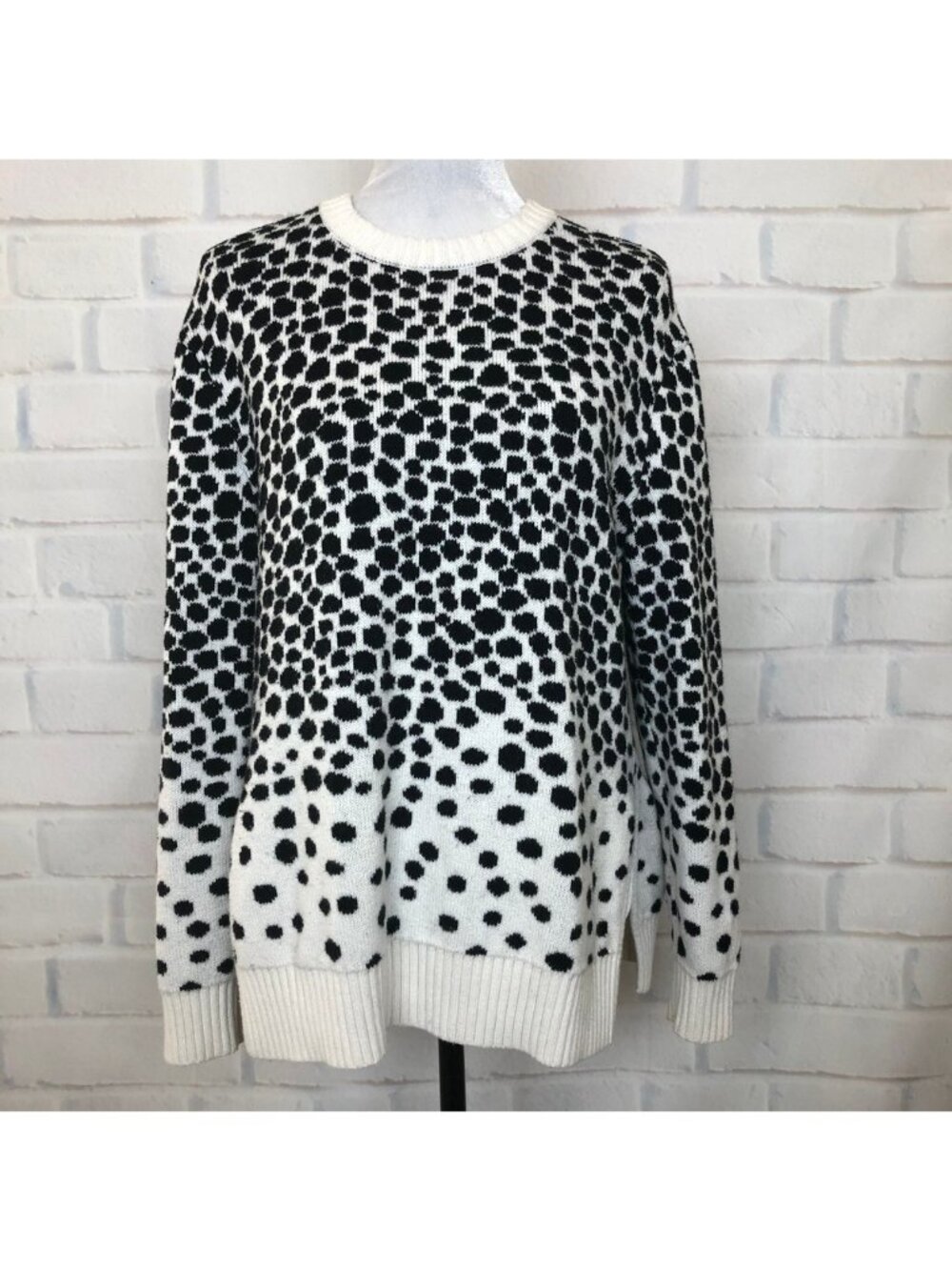 Mara Hoffman Knit Strata Sweater Size S Black White